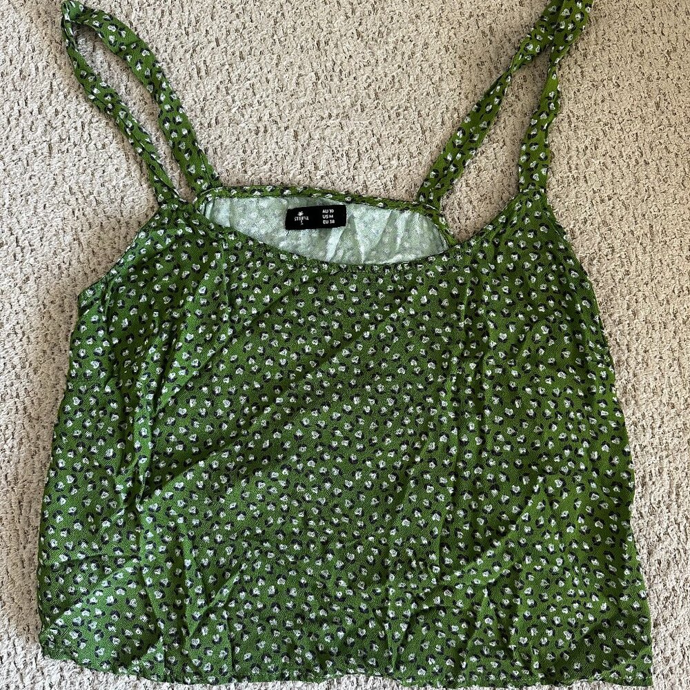 THRILLS  Floral Flowy Crop Top Size Medium